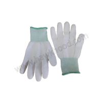 COSAIS  13针PU涂指白色复合针织手套 灰色包边  C15-005