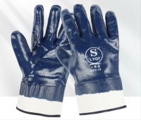 HAWKHOOD定制版丁腈涂层全浸掌防油防水帆布工作手套136423